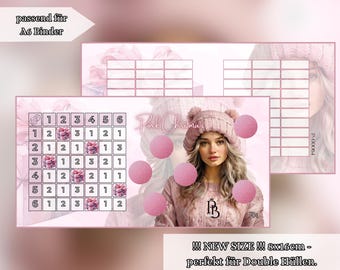Pink Christmas – A6 Savings Challenge | A6 format | 300g printer-quality paper
