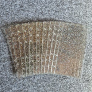 Set of 10 Glitter Binder Sleeves | A6 | Binder Pockets | Clear | Glitter | Binder Sleeves
