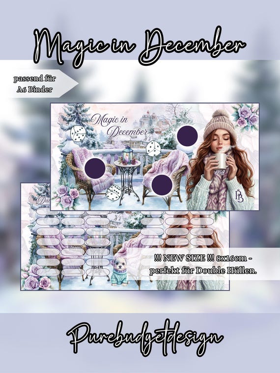 Magic in December – A6 Sparchallenge | A6 Format | 300 g Druckereiqualität