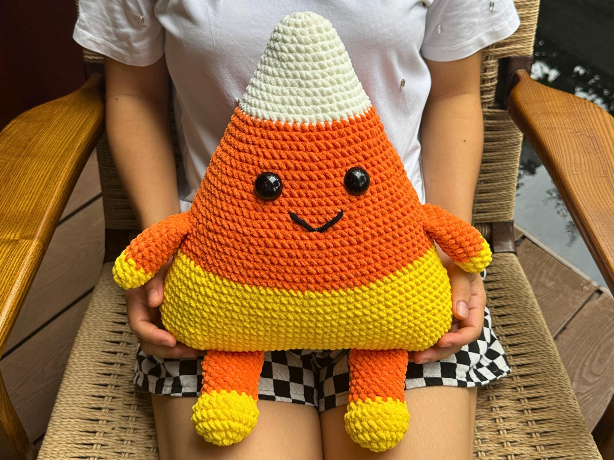 39 Candy Corn Crochet Patterns to Sweeten Your Autumn Decor 26 Pillow Crochet Pattern Candy Corn Halloween Amigurumi