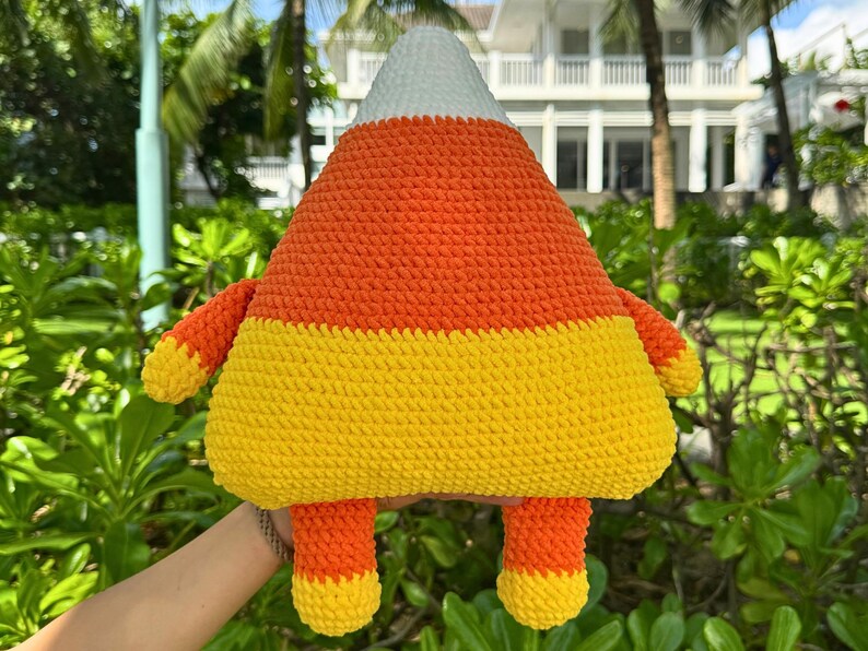 Pillow Crochet Pattern No Sew: Candy Corn Halloween Amigurumi PDF ...