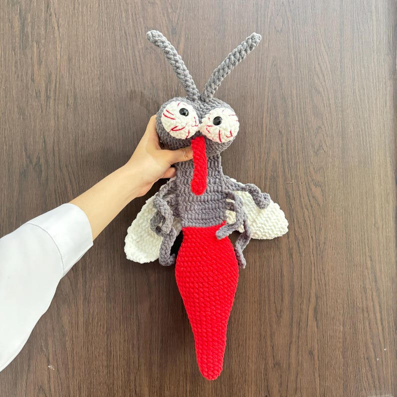 Crochet Mosquito Amigurumi – Perfect for Door Stopping