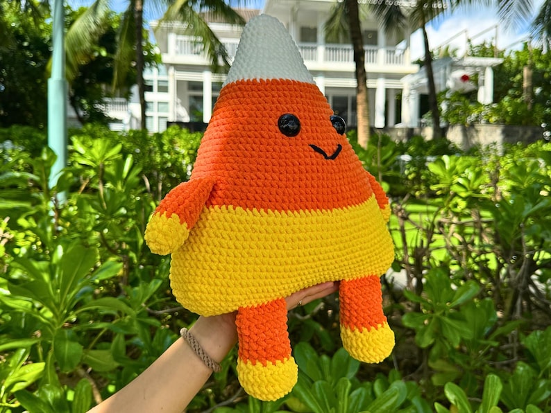 Pillow Crochet Pattern: Candy Corn - Halloween Amigurumi - Easy ...