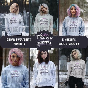 Gildan Sweatshirt Mockup Bundle | Sweatshirt Mockups | Gothic Mockups | Spooky Mockups