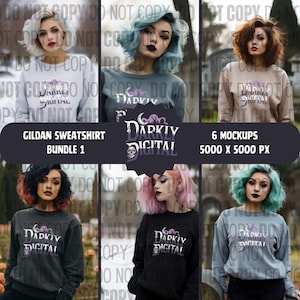 Gildan Sweatshirt Mockup Bundle | Sweatshirt Mockups | Gothic Mockups | Spooky Mockups