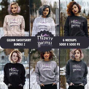 Gildan Sweatshirt Mockup Bundle | Sweatshirt Mockups | Gothic Mockups | Spooky Mockups