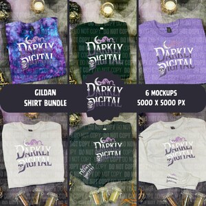 Gildan Shirt Mockup Bundle | Witchy T-shirt Mockups | Gothic Mockups | Spooky Mockups | Witchy Mockups | Magical Mockups