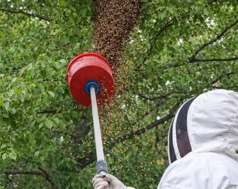 ¡NUEVO! Adaptador para atrapaenjambres de abejas: Conector de cubo de 5 galones a poste de extensión