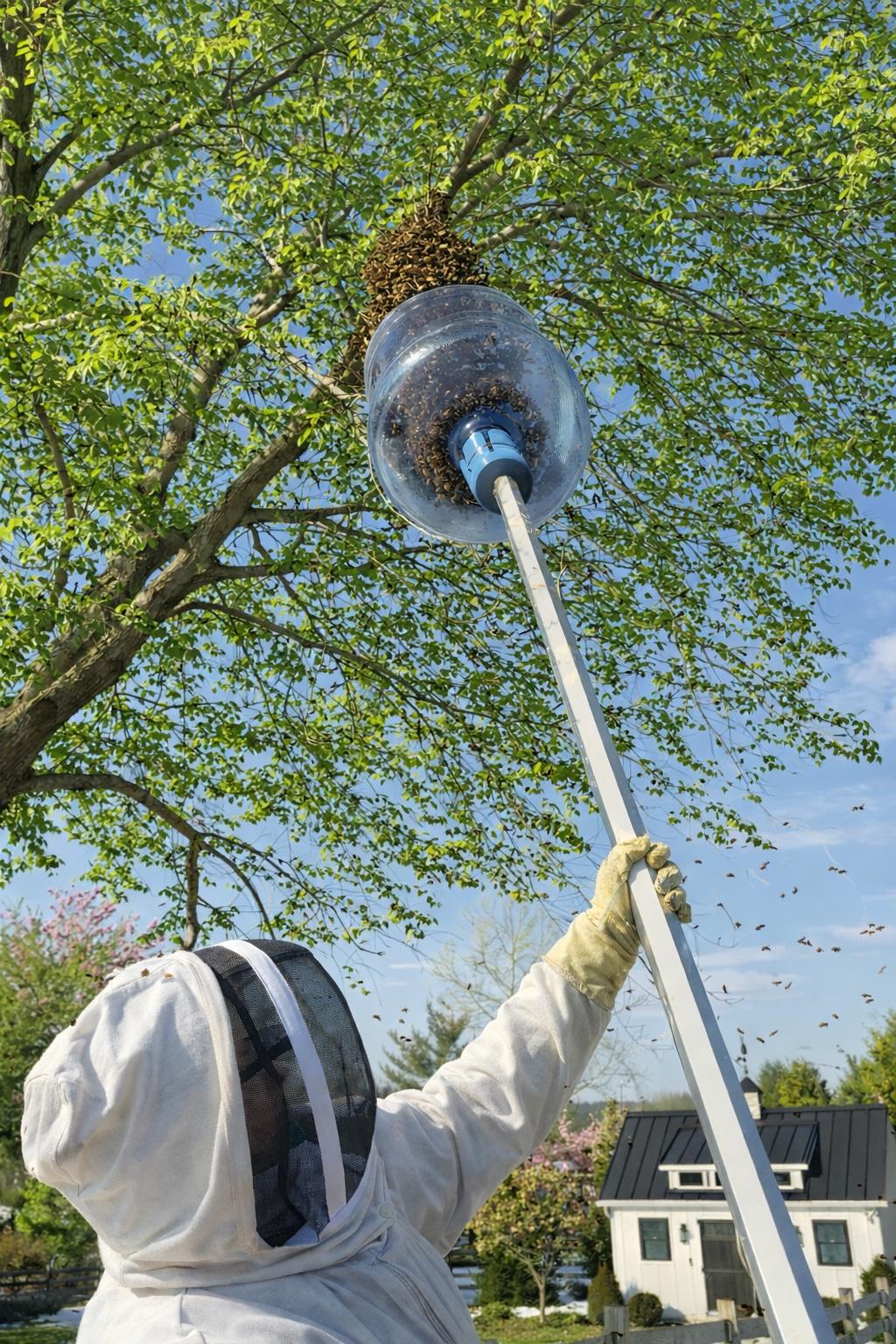 Bee Swarm Catcher Adapter: 5 Gallon Bottle to Extension Pole