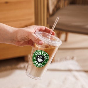 Personalized Themed Friends Central Perk, Clear plastic tumbler
