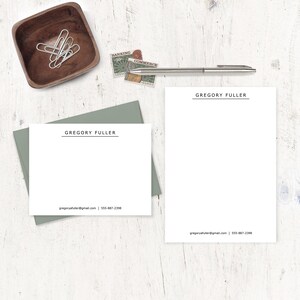 mini stationery bundle - UNDERSTATED BUSINESS - modern business mens stationary simple classic masculine - flat note cards and notepad