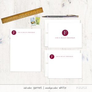 Complete Personalized Stationery Set - CIRCLE MONOGRAM - Personalized ...