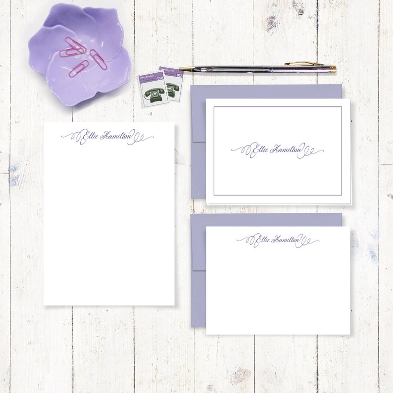 Complete Personalized Stationery Set PERFECTLY ELEGANT Etsy