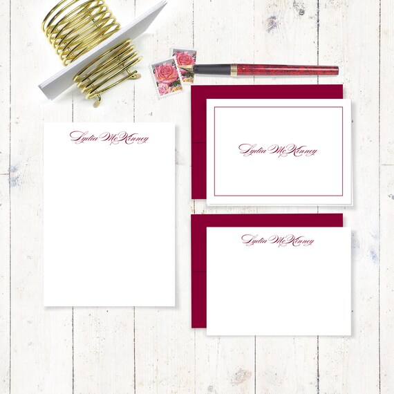 Complete Personalized Stationery Set PERFECTLY BEAUTIFUL Etsy