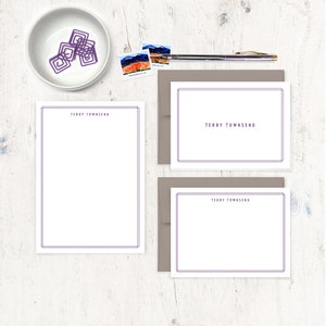 Personalized Stationery Set for Women Pretty Flat Note Cards -  UK in  2023