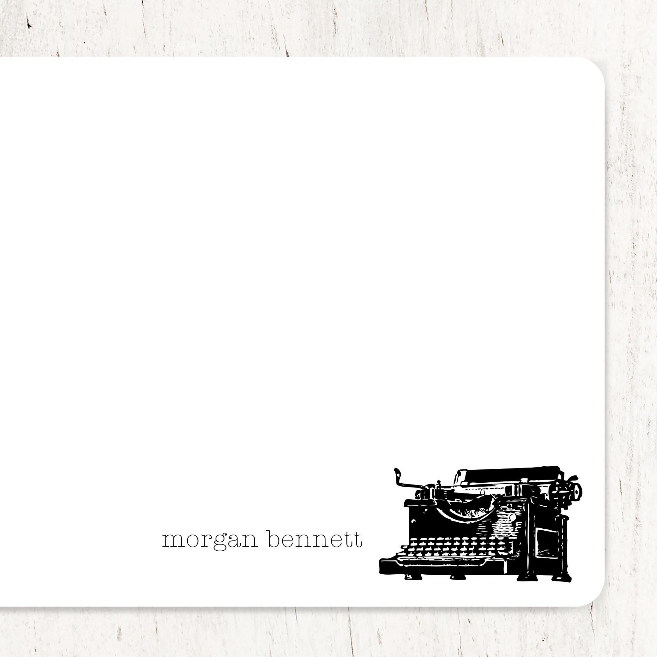 Personalized Note Card Set - VINTAGE TYPEWRITER - Antique Stationary ...