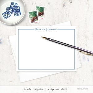 Personalized Note Card Set - DEBONAIR TYPE - Modern Stationery Mens ...