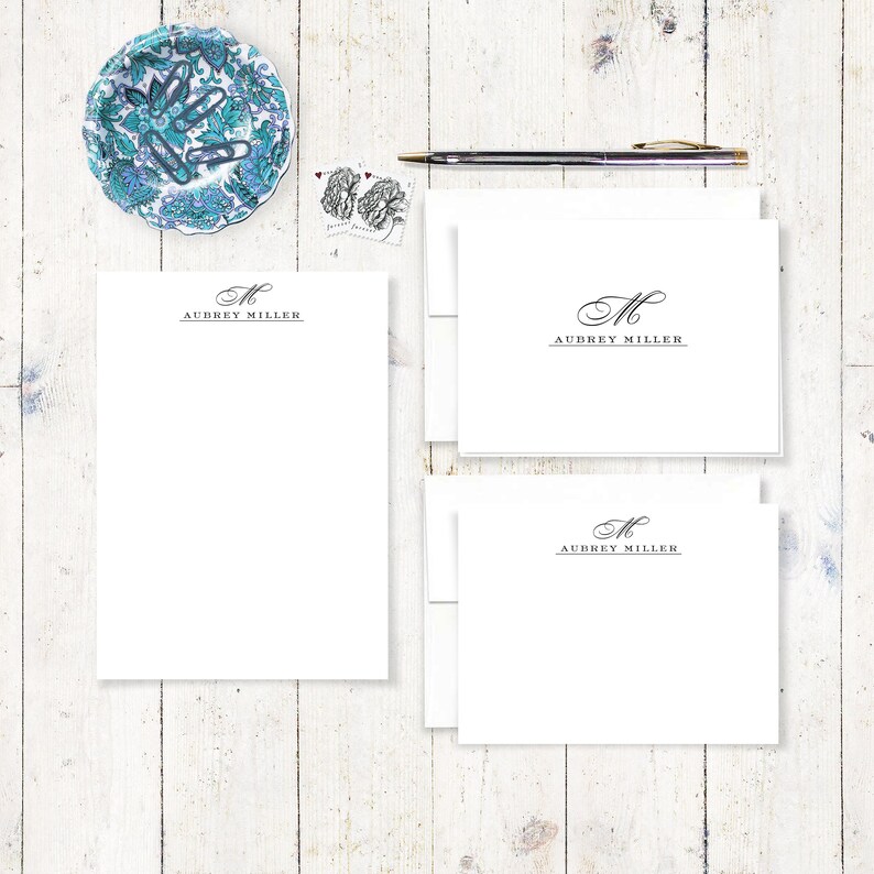 personalized stationery set classic