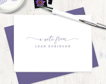 A Note From Stationery Set, Personalized Note Cards for Women, Personalized Stationary  Set for Women, Calligraphy Stationery Set, PS073 