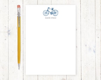 personalized notePAD - VINTAGE BOYS BICYCLE - men's bike - stationery - stationary - gift for boy - gift for man - 50 sheet pad