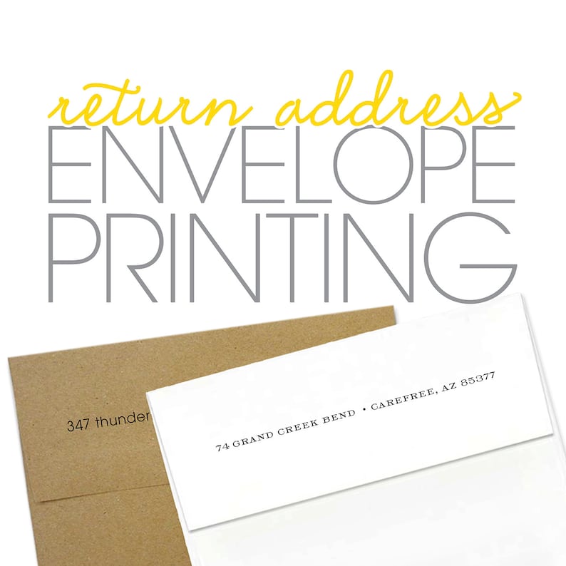 return address envelope printing for NOTE CARDS