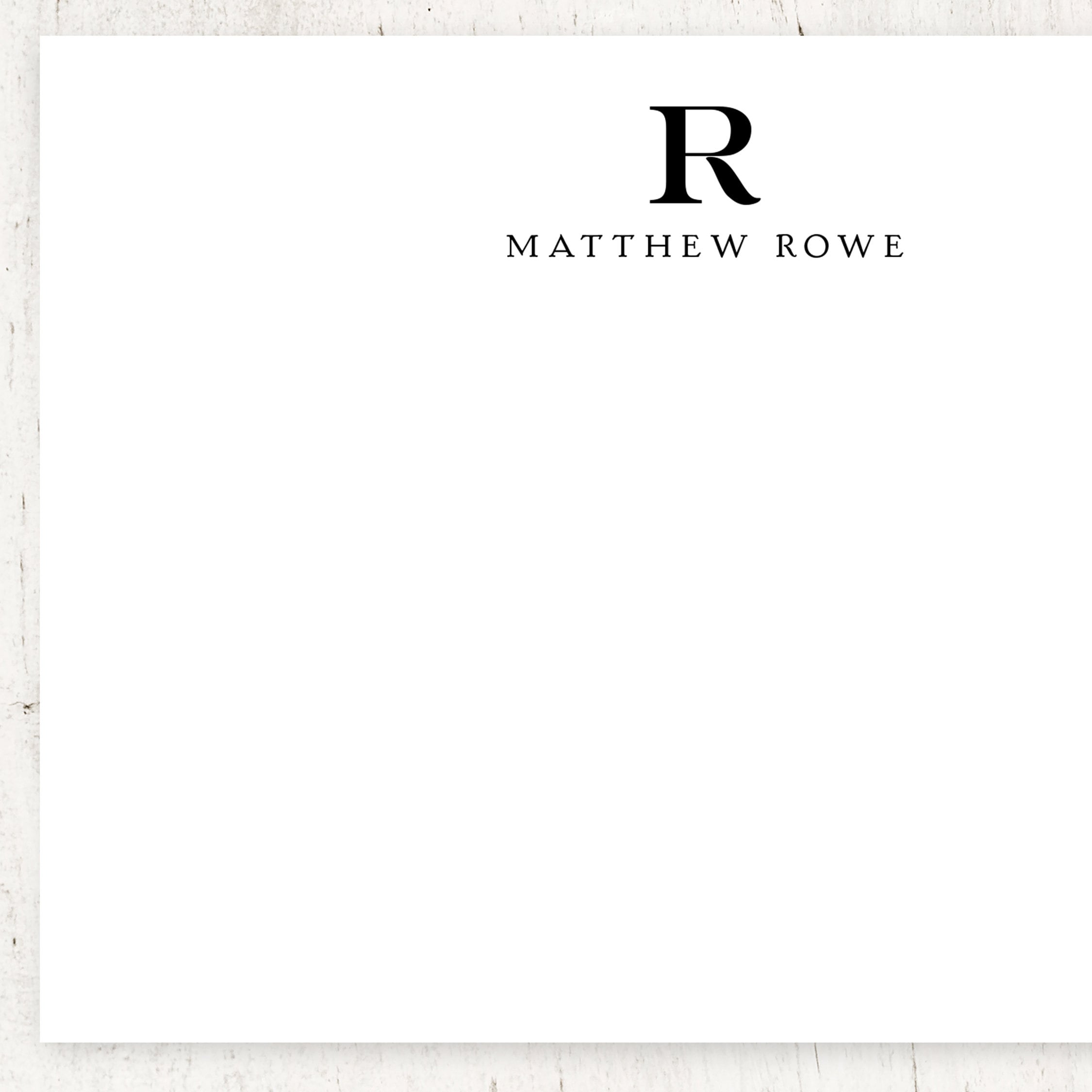Personalized Note Card Set - PROFESSIONAL MONOGRAM - Custom Stationery ...