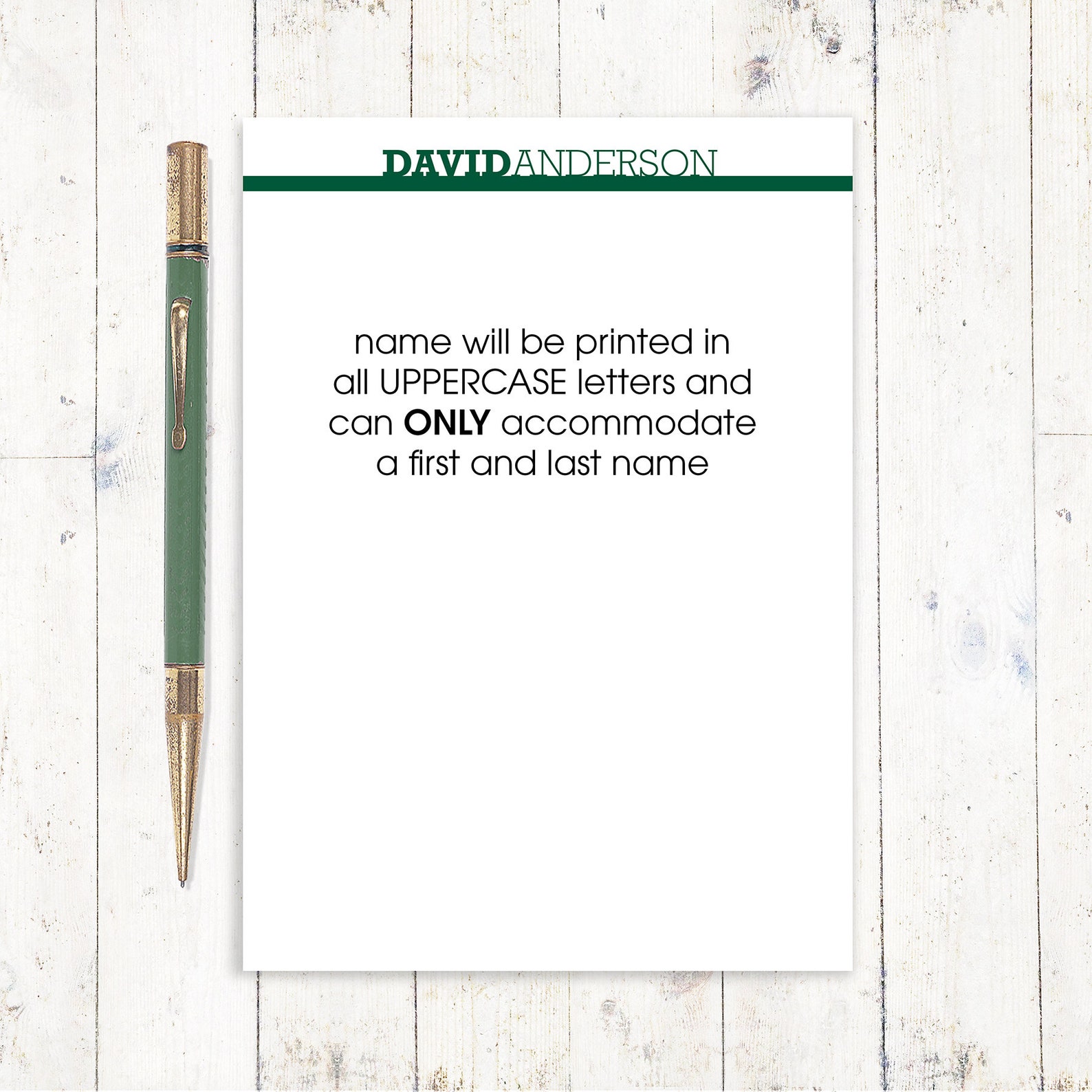 Personalized Notepad BOLD NOT BOLD Name Stationery Etsy