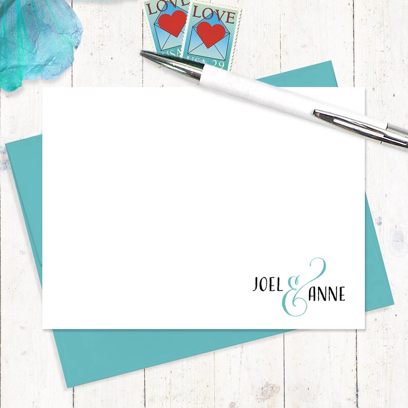 Complete Personalized Stationery Set COUPLES AND AMPERSAND Etsy