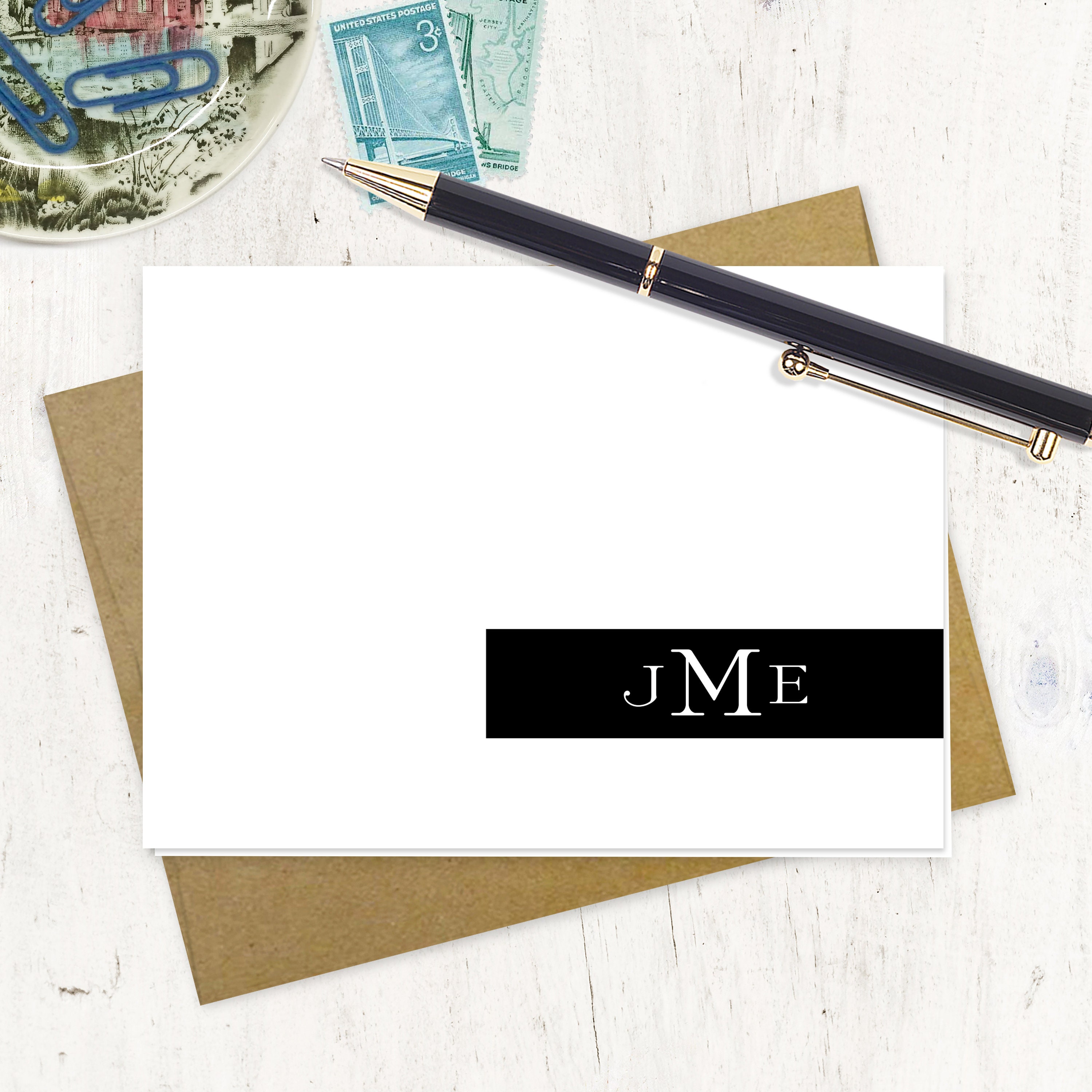 Personalized Stationery Set - STATELY MONOGRAM - Professional ...