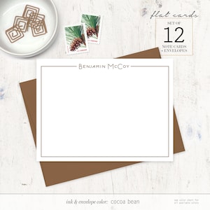 Personalized Note Card Set - DEBONAIR TYPE - Modern Stationery Mens ...