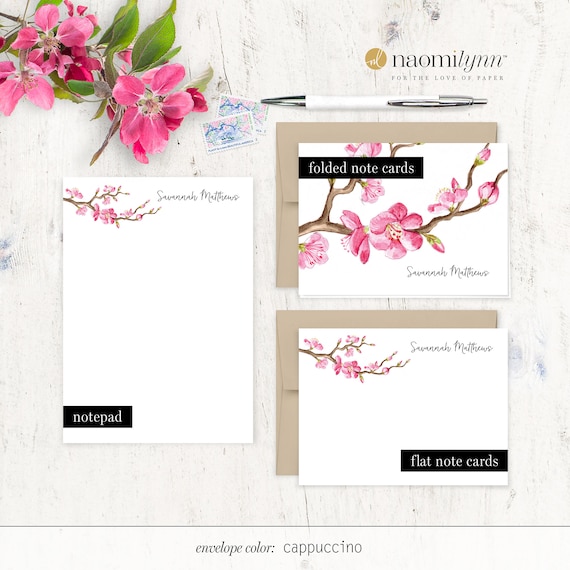 Cherry Blossom | 8 Flat Card Set Cherry Blossom | 8 Flat Card Set