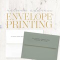 return address ENVELOPE PRINTING for envelopes that accompany note cards and notepads