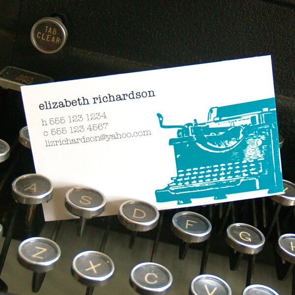 calling cards -vintage typewriter (50 cards)