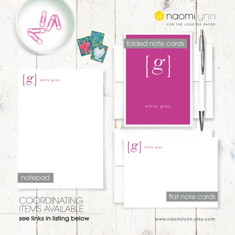 personalized notePAD  YOUR name your INITIAL MONOGRAM  image 10