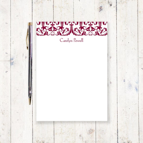 fancy letter writing paper personalized notePAD - CLASSIC ORNAMENTAL - classy stationery stationary fancy paper letter writing paper gift for her - 50 sheet pad