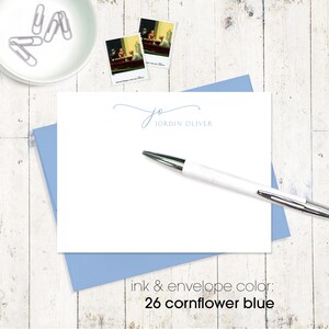 Personalized Note Card Set EXQUISITE SCRIPT MONOGRAM - Etsy