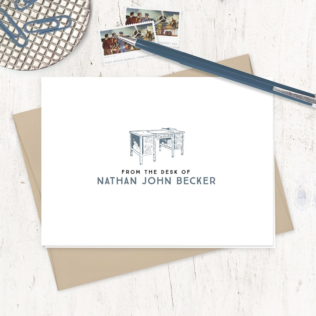 Personalized Stationery Set - FROM the DESK of VINTAGE - Men's ...
