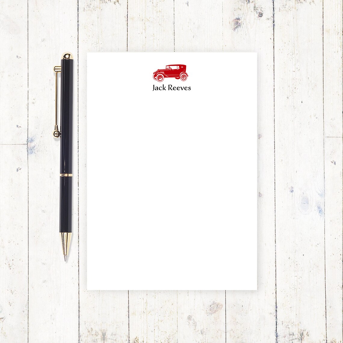Personalized Notepad VINTAGE CAR AUTOMOBILE Stationery Etsy