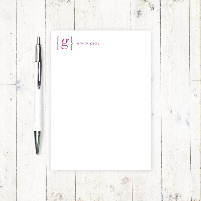 personalized notePAD  YOUR name your INITIAL MONOGRAM  image 1