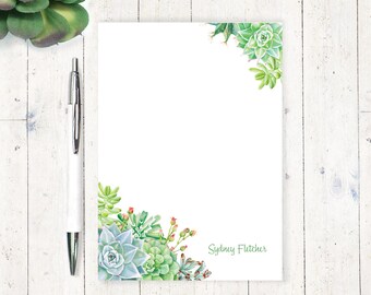 Succulent Stationery Etsy