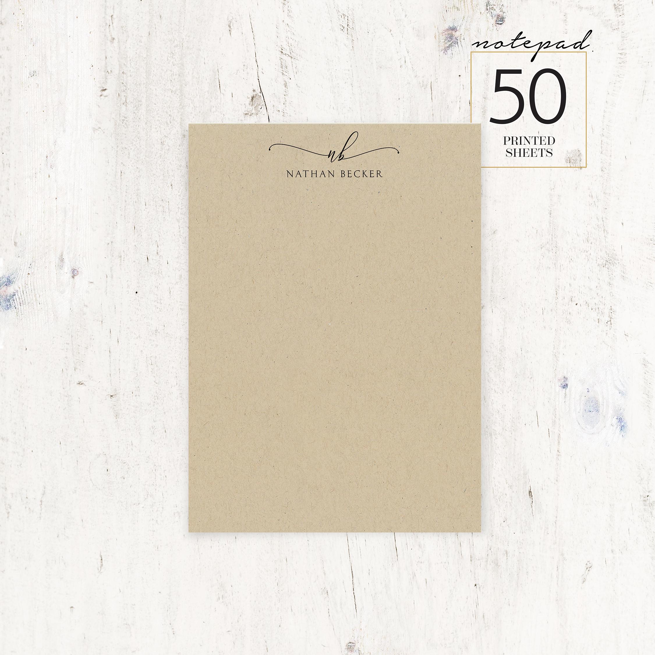 Complete Personalized Stationery Set - EXQUISITE SCRIPT MONOGRAM on ...