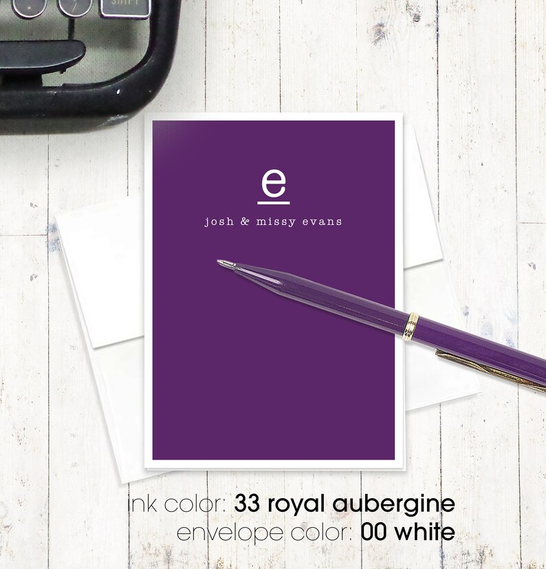 Personalized Stationery Set JUST My TYPE MONOGRAM Custom Etsy