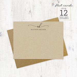 Complete Personalized Stationery Set - EXQUISITE SCRIPT MONOGRAM on ...