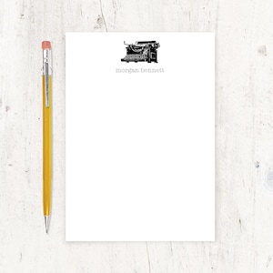personalized notePAD - VINTAGE TYPEWRITER - office stationery antique stationary boss gift office - 50 sheet pad
