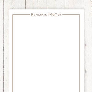 Personalized Notepad DEBONAIR TYPE Modern Stationery Mens Stationary ...