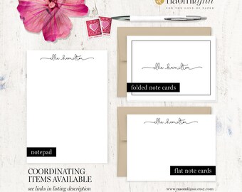 Personalized Stationery Cards, Flat Note Card Set, Gardening