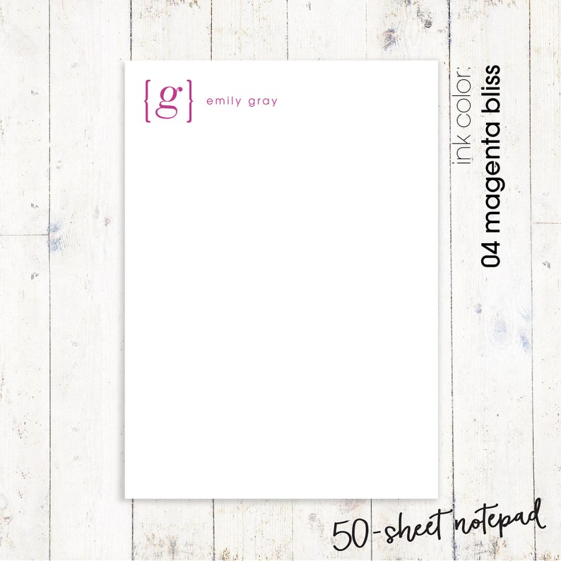 personalized notePAD  YOUR name your INITIAL MONOGRAM  image 2