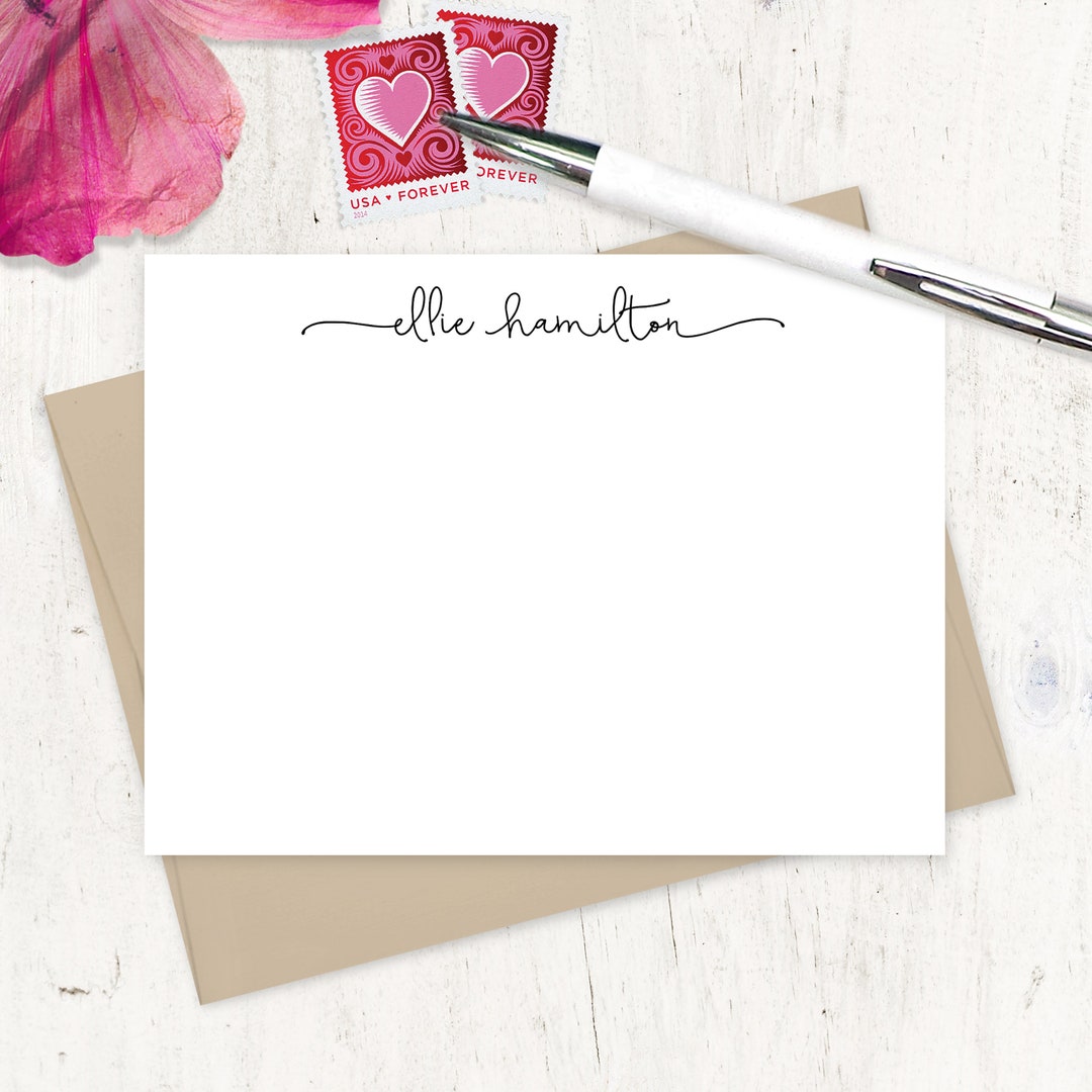 Personalized Note Card Set PERFECTLY CHARMING Feminine