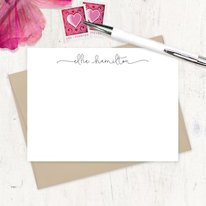 Personalized Stationery Set for Women, Note Cards With Envelopes