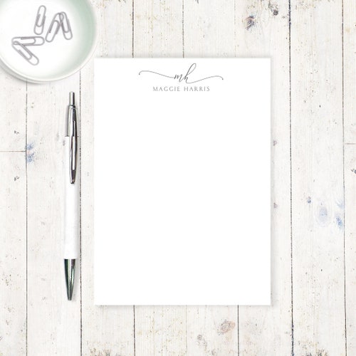 Personalized Stationery Set EXQUISITE SCRIPT MONOGRAM Etsy
